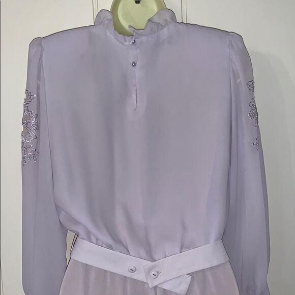 Vtg Ursula of Switzerland pale lavender dress - Picture 6 of 8